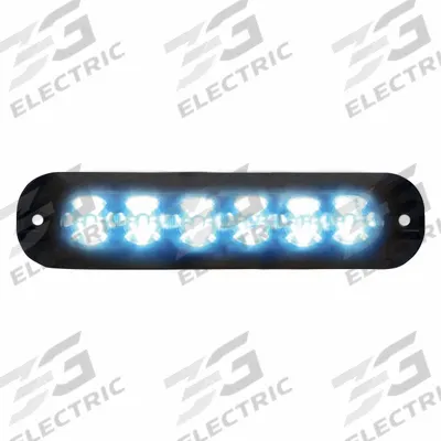 CODE 3 Warning Light: Emergency Vehicle Area Light, Blue, 10.8 W Watt, Clear - Emergency Vehicle Area Lighting