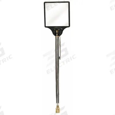 MAG-MATE Inspection Mirror: 2 in L x 2 in W Mirror Size, Mirr. Mat. Glass - Combination Inspection Mirrors & Magnetic Pickup Tools