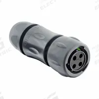 SOURIAU Electrical Connector: Trim Trio UTSX 12, Plug with Cable Gland, 4 Contacts, 16 A, 500V (MPN UTSX6JC124S). Key specifications — Wire Size: 30 AWG to 14 AWG; Includes Contacts: Contacts Not Included; Brand: SOURIAU; Coupling Type: 1/3 Bayonet; IP Rating: IP69K; Series: Trim Trio UTSX; Contact Gender: Female; Voltage Rating: 500V.