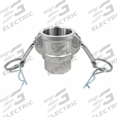 APPROVED VENDOR Cam and Groove Coupling: 1 1/4 in Coupling Size, 1 1/4 in-11 1/2 Thread Size - Type D Stainless Steel Cam & Groove Fittings