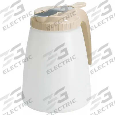 TABLECRAFT PRODUCTS Dispenser: 48 oz Capacity, White, Plastic, 4 3/4 in Overall Ht, Almond (MPN 748A) - Furnishings, Appliances and Hospitality