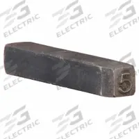 YOUNG BROS. STAMP WORKS Hand Stamp Character: 5, 1/4 in Character Ht, 3 in Shank Lg, Steel (MPN YOU-06094-5). Key specifications — Material: Steel; Brand: YOUNG BROS. STAMP WORKS; Characters Included: 5.