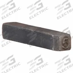 YOUNG BROS. STAMP WORKS Hand Stamp Character: 5, 1/4 in Character Ht, 3 in Shank Lg, Steel (MPN YOU-06094-5). Key specifications — Material: Steel; Brand: YOUNG BROS. STAMP WORKS; Characters Included: 5.