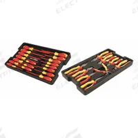 WIHA Insulated Tool Set: Insulated, 28 Total Pcs, Tool Case (MPN 32989). Key specifications — attr541600: (2) Diagonal Cutter Pliers; attr541603: None; attr541599: (1) Cable Cutter; attr541604: (1) Wire Stripper; attr541515: WIHA; attr548994: (4) Phillips Screwdrivers.