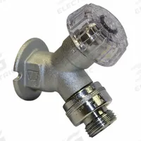 WOODFORD MFG. Angle Sillcock: Handwheel, Brass/Copper, Chrome, Plastic, 1/2 in Inlet Connection Size (MPN 24P1/2). Key specifications — Brand: WOODFORD MFG.; Design: Standard; Body Material: Brass; Handle Material: Plastic; Color/Finish: Chrome; Handle Type: Handwheel; Inlet Connection Type: NPT; Product Type: Sillcock.