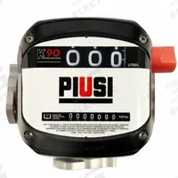 PIUSI Mechanical Fuel Meter: Fuel Meter, Mechanical, 1 in NPT, 24 gpm Flow Rate - Max, Liters (MPN F009SW600). Key specifications — Display Type: Mechanical; Unit Of Measure: Liters; Brand: PIUSI; Manufacturer Part Number: F009SW600; Housing Material: Aluminum; Accuracy: +/-0.6%.
