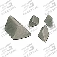 APPROVED VENDOR Tumbler Media: Ceramic, Triangle, Smooth Finish, 50 lb (MPN VTMAT22038038DFX50VF). Key specifications — Brand: APPROVED VENDOR; Compatible Tumbler: Vibratory Tumbler; Compatible Tumbler Environment: Wet.