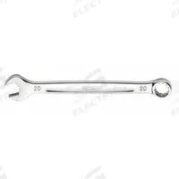 MILWAUKEE Combination Wrench: Chrome Vanadium Steel, Chrome, 20 mm Head Size, 10 1/4 in Overall Lg (MPN 45-96-9520). Key specifications — attr309539: 20 mm; attr309567: Yes; attr324930: MILWAUKEE.