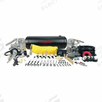 VIAIR CORPORATION Portable Air Compressor: Quiet, Oil Free, 2 gal, Horizontal, 0.61 hp, 12V DC (MPN 10008). Key specifications — attr48686: Oil Free; attr48685: 12V DC; attr48689: 1.45 cfm @ 150 psi; attr48678: 38.0 A; attr48688: Pressure Switch; attr48671: VIAIR CORPORATION; attr124308: Quiet (less than 75 dBA).