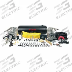 VIAIR CORPORATION Portable Air Compressor: Quiet, Oil Free, 2 gal, Horizontal, 0.61 hp, 12V DC (MPN 10008). Key specifications — attr48686: Oil Free; attr48685: 12V DC; attr48689: 1.45 cfm @ 150 psi; attr48678: 38.0 A; attr48688: Pressure Switch; attr48671: VIAIR CORPORATION; attr124308: Quiet (less than 75 dBA).