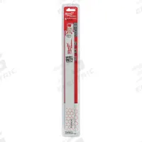 MILWAUKEE Reciprocating Saw Blade: 10 Teeth per Inch, 12 in Blade Lg, 0.02 in Blade Thick, 5 PK (MPN 48-00-5714). Key specifications — attr1109198: 10; attr1109200: Rigid for Straight Cuts; attr1109201: Straight; attr1109209: MILWAUKEE.