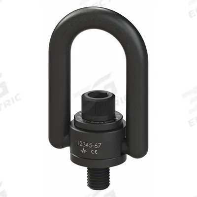 ADB HOIST RINGS Hoist Ring: Pivot/Swivel, Black Oxide-Coated Steel, M48-5.00 - High-Strength Forged Pivot & Rotate Hoist RIngs