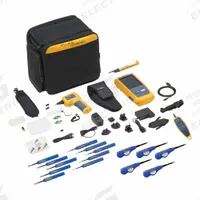 FLUKE Cable Tester Kit: Fiber Optic Cable Testing Kit, LC/SFP Fiber Optic, Auto Power Off, Digital (MPN FI2-7300 DC KIT). Key specifications — Product Type: Fiber Optic Cable Testing Kit; Includes: Hand Strap; Manufacturer Part Number: FI2-7300 DC KIT; Adapters Included: Single-Fiber; Brand: FLUKE; Connector Type: SFP Fiber Optic; Features: Store Test and Inspection Results Using LinkWare Live; Testing Functions: Continuity Testing.