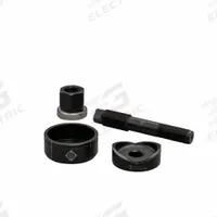 GREENLEE Knockout Punch Set: 10 ga Sheet Metal Capacity (Steel), 3 17/32 in Nominal Size, Round (MPN K3BB-3). Key specifications — attr63418: K3BB-3; attr63421: GREENLEE; attr63425: Yes; attr63427: Wrench (2 in); attr63430: Brass.