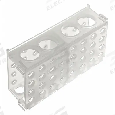 HEATHROW SCIENTIFIC Tube Rack: 2 1/8 in Overall Wd, 3 3/4 in Overall Ht, 6 7/8 in Overall Lg - Lab Storage Racks