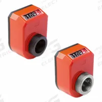 ELESA Mechanical Position Indicator: For 0.75 in Shaft Dia, 000.25, Inclined Upper Display (MPN CE982051). Key specifications — Brand: ELESA; Series: DD52R; Count Direction: Increase Clockwise; Reading After One Revolution: 000.25.