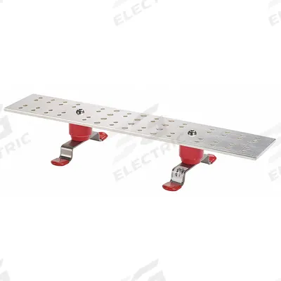 PANDUIT Grounding Busbar: Copper, 20 in Grounding Bar Lg - Grounding Busbars with Standoffs
