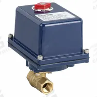 DYNAQUIP CONTROLS Electrically Actuated Two-Way Ball Valve: 1/2 in, Brass, 120V AC, FNPT x FNPT (MPN 189023B.1). Key specifications — Included Mounting: ISO 5211 Actuator Mounting Pad; Brand: DYNAQUIP CONTROLS; Stem Material: Nickel-Plated Brass; Actuator Features: Position Indicator.