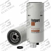 FLEETGUARD Automotive Fuel Filter: 16 1/8 in Overall Lg, 3 11/16 in Outside Dia, Diesel Fuel, Diesel (MPN FS1022). Key specifications — attr434022: FLEETGUARD; attr427730: Plastic; attr427731: WIFI Sensor Port; attr1017112: Trucks; attr1017113: BMC Trucks.