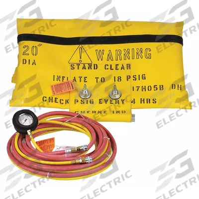 CHERNE Test-Ball Plug: For 24 in Pipe, Tether Channel Tether, Smooth Body Surface - Pillow Style Single-Size Plugs