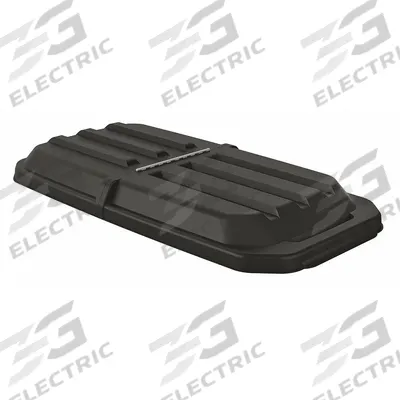 SUNCAST COMMERCIAL Hinged Truck Lid: 68 1/2 in L 35 1/2 in W 7 in H, Fits 27 cu ft, 1 cu yd - Hinged Lids for Tilt & Cube Trucks