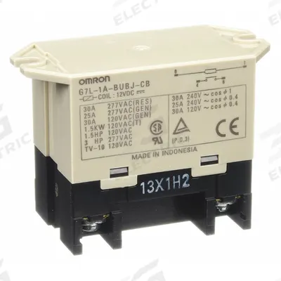 OMRON Enclosed Power Relay: Surface (Top Flange) Mounted, 30 A Current Rating - Surface-Mounted Relays
