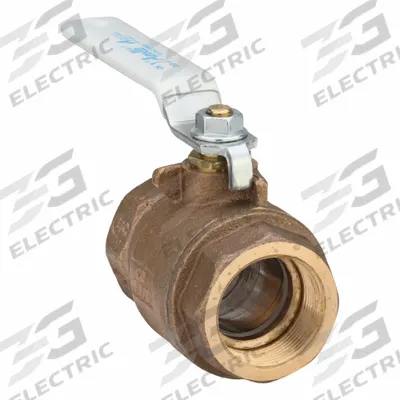 APOLLO Manual Two-Way Ball Valve: 1 1/2 in Size, Brass/Bronze, Straight, FNPT x FNPT - Bronze Ball Valves
