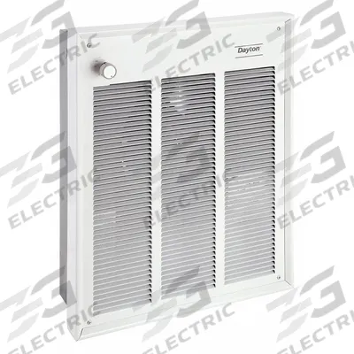 Dayton Recessed Electric Wall-Mount Heater: 1500 W/3000 W/2000 W/4000 W, 208/240V AC - Large Recessed Electric Wall Heaters