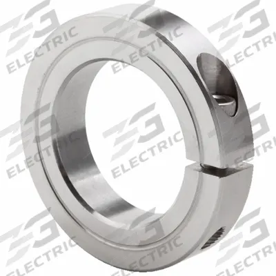 CLIMAX METAL PRODUCTS Shaft Collar: 1-Piece, Inch, Round, Clamp-On, 3 15/16 in Bore Dia - Stainless Steel Recessed-Screw Shaft Collars