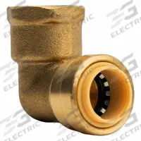 APPROVED VENDOR Push-Fit Elbow Fitting: 90° Elbow, 1/2 in OD x 1/2 in Pipe Size, Brass, Adapter (MPN LF813FR). Key specifications — Brand: APPROVED VENDOR.