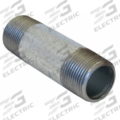 BECK Pipe: 6 in Nominal Pipe Size, 2 ft Lg, Schedule 40, Galvanized Steel - Schedule 40 Threaded on Both Ends Pipe & Pipe Nipples