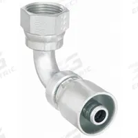 AEROQUIP Hydraulic Crimp Fitting: Steel x Steel, 90° Elbow, -8 For Hose Dash Size, ORS x Crimp (MPN FJ3255-0808S). Key specifications — Fitting Gender: Female x Genderless; Fitting Connection Type: ORS x Crimp; For Hose Dash Size: -8; Thread Size: 13/16"-16; Brand: AEROQUIP.