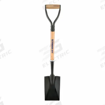SEYMOUR MIDWEST Spade Shovel: Steel Blade, 16 ga, D-Grip Handle Type, Wood Handle - Garden Spades