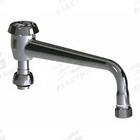 CHICAGO FAUCETS Spout: Spout, Arc, Swivel Spout, Brass, Polished Chrome, Laminar, 8 in Spout Reach (MPN L8BVBE2-2JKCP). Key specifications — Includes: Mounting Hardware; Product Type: Spout; Spout Style: Swivel; Body Material: Brass; Color/Finish: Polished Chrome; Brand: CHICAGO FAUCETS.