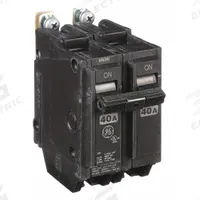 GE Miniature Circuit Breaker: THQB, 40 A, 120/240V AC, Single Phase, 10kA at 120/240V AC, Std (MPN THQB2140). Key specifications — attr195972: 40 A; attr195973: 120/240V AC; attr195974: Single; attr195975: 10kA at 120/240V AC; attr195976: Load Centers.