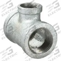 APPROVED VENDOR Metal Pipe Tee: Tee (run x run x branch), 1 in x 1 in x 1/2 in, Malleable Iron (MPN 5P859)