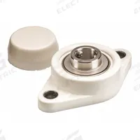 NTN 2 Bolt Flange Bearing: Radial Ball, 1 1/4 in Bore, Polymer, Set Screws, 5 53/64 in Lg, Rhombus (MPN SUCNFL206-20CCFG1). Key specifications — Bore Type: Cylindrical; Brand: NTN; Lubricant Material: FDA/USDA-H1 Solid Grease; Mounting Bolt Size: 3/8 in; System of Measurement: Inch; Included Bearing Cap: Closed Cap.