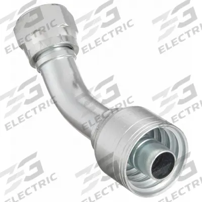 AEROQUIP Hydraulic Crimp Fitting: Steel x Steel, 45° Elbow, -10 For Hose Dash Size - Aeroquip Crimp Hydraulic Hose Fittings with BSPP Connection