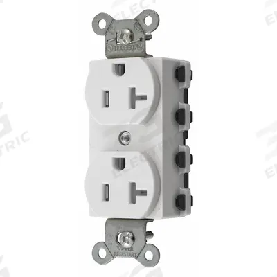 HUBBELL Receptacle: Duplex, 5-20, White, 125V AC, 20 A, 2 Pole / 3 Wire (MPN SNAP5362WTRA) - General Purpose Receptacles