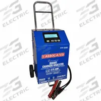 ASSOCIATED EQUIP Battery Charger: Boosting/Charging/Maintaining, Auto, Smart, 270 A @ 12V (MPN IBC6008). Key specifications — Automatic/Manual: Automatic; Charging Current @ Voltage: 60 A @ 12V; Charge Type: Smart; Boost Current @ Voltage: 270 A @ 12V; Maintaining Current @ Voltage: 60 A @15.5 V; Charger Function: Charging; For Use With Battery Type: Lithium; Brand: ASSOCIATED EQUIP.