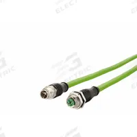 METZ CONNECT M12 Cable: Cat7, M12 Plug Male Straight x M12 Jack Male Straight, 1 m Lg, PUR, Green, X (MPN 142M2X12010). Key specifications — Brand: METZ CONNECT; Cable Jacket Color: Green; End 1 Coding: X; End 2 Coding: X; IP Rating: IP6X; Performance Category: Cat7.