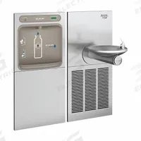 ELKAY Drinking Fountain with Bottle Filler: In-Wall, 8 gph @ 50°F, Stainless Steel, Gray (MPN LZWS-SFGRN8K). Key specifications — Brand: ELKAY; Housing Material: Stainless Steel; Filter Access: Bottom Panel Access; Housing Finish: Stainless; Chilling Capacity: 8 gph @ 50°F; Housing Color: Gray.