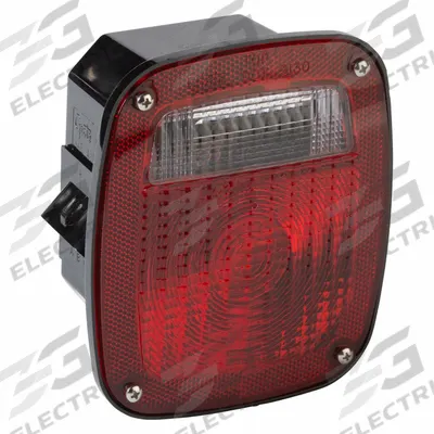 GROTE Stop/Turn/Tail Light: Incandescent, Stop, Turn, and Tail Combo Light, Clear/Red - Stop, Turn & Tail Combination Lights