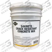 SAKRETE Concrete Mix: Crack Resistant, 50 lb Container Size, Pail, 28 day Full Cure Time (MPN 120018). Key specifications — Series: Crack Resistant; Brand: SAKRETE.