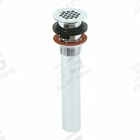 APPROVED VENDOR Grid: Brass, Chrome, 8 in Overall Ht, 1 1/4 in Overall Dia (MPN 35072). Key specifications — Product Type: Sink Drain; Brand: APPROVED VENDOR; Finish: Chrome; Material: Brass; Includes: Locknut.