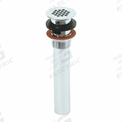 APPROVED VENDOR Grid: Brass, Chrome, 8 in Overall Ht - Sink Drains with Flat Strainer