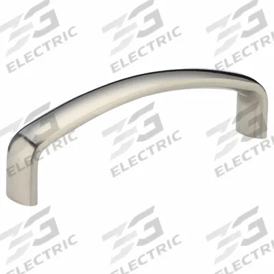SUGATSUNE Pull Handle: Threaded Holes, Stainless Steel, Silver, #8-32 Screw Size - Standard Pull Handles