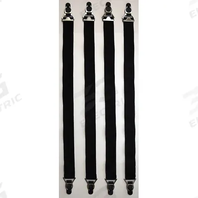 HEROS PRIDE Shirt Stay: Adj, Black, Elastic - Tie Clips, Collar Pins & Shirt Keepers