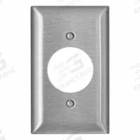 LEVITON Wall Plate: Single Circular Opening, 1 Gang, Std Size (MPN SS721-40). Key specifications — Brand: LEVITON; Material: Stainless Steel.