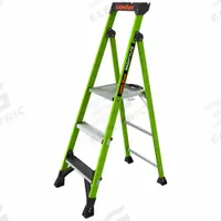 LITTLE GIANT Platform Stepladder: 5 ft Ladder Size, Fiberglass, 375 lb Load Capacity, 19 lb Wt (MPN 15405-001). Key specifications — Brand: LITTLE GIANT; Included Features: Comfort Top Step.